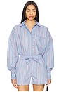 view 1 of 5 Kylie Shirt in Bold Blue Stripe