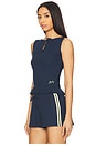view 2 of 5 Hattie Waffle Cami in Navy & Yellow