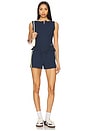 view 4 of 5 Hattie Waffle Cami in Navy & Yellow