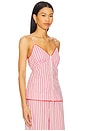 view 2 of 5 Cosima Strappy Cami Top in Pink Stripe
