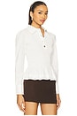 view 2 of 4 Hazel Shirred Shirt in White