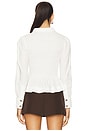 view 3 of 4 Hazel Shirred Shirt in White