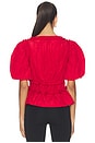 view 3 of 4 Everly Ruffle Blouse in Red