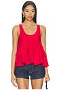 view 1 of 4 Stella Ruffle Cami Top in Red