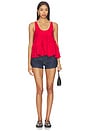 view 4 of 4 Stella Ruffle Cami Top in Red