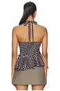 view 3 of 4 Leandra Halter Cami Top in Dark Brown