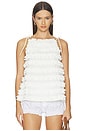 view 1 of 5 Leili Ruffle Cami Top in White