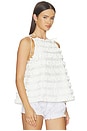 view 2 of 5 Leili Ruffle Cami Top in White