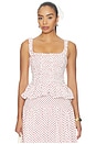 view 1 of 5 Raphi Cami Top in Off White & Red Spot