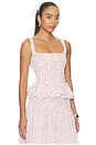 view 2 of 5 Raphi Cami Top in Off White & Red Spot