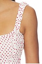 view 5 of 5 Raphi Cami Top in Off White & Red Spot