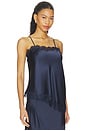 view 2 of 5 Tansy Satin And Lace Cami Top in Navy