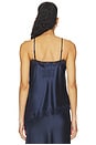 view 3 of 5 Tansy Satin And Lace Cami Top in Navy