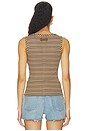 view 3 of 5 Arlea V-neck Tank Top in Brown Stripe