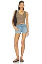 view 4 of 5 Arlea V-neck Tank Top in Brown Stripe