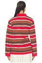 view 6 of 7 Noah Cinch Rugby Polo in Red	Stripe