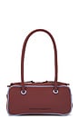 view 1 of 4 Benny Mini Bowler Bag in Chocolate and Blue in Chocolate/blue