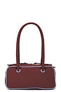 view 2 of 4 Benny Mini Bowler Bag in Chocolate and Blue in Chocolate/blue
