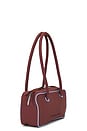 view 3 of 4 Benny Mini Bowler Bag in Chocolate and Blue in Chocolate/blue