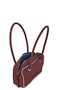 view 4 of 4 Benny Mini Bowler Bag in Chocolate and Blue in Chocolate/blue