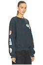 view 2 of 5 Ski Patch & Pass Collector Oversized Crew Sweatshirt in Washed Black