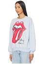 view 2 of 4 Rolling Stones Big Tongue 89 Oversized Crew Sweatshirt in Light Dusk