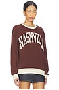 view 2 of 4 x REVOLVE Nashville Colorblock Oversized Sweatshirt in Dark Auburn