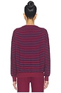 view 4 of 5 SWEAT STRIPE TERRY OVERSIZED  in Burgundy Stripe