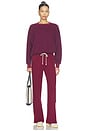 view 5 of 5 SWEAT STRIPE TERRY OVERSIZED  in Burgundy Stripe