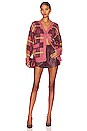 view 5 of 5 Oversized Cardigan in Rosebloom Plaid