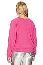 view 6 of 8 PULL RAS DE COU GRAPHIQUE NIRVANA SMILEY RAGLAN in Pink Cosmo