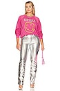 view 8 of 8 PULL RAS DE COU GRAPHIQUE NIRVANA SMILEY RAGLAN in Pink Cosmo
