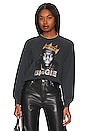 view 1 of 5 Biggie Gold Crown Raglan Crew in Vintage Black