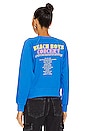 view 3 of 4 The Beach Boys Concert Raglan Crew in Washed Cobalt