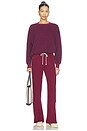 view 7 of 7 Solid Track Pant in Burgundy