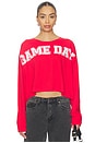 view 1 of 4 Game Day Meet & Greet Long Sleeve Top in Fire Red