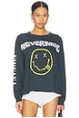 view 1 of 4 Nirvana Nevermind Smiley Merch Long Sleeve in Vintage Black