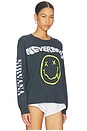 view 2 of 4 Nirvana Nevermind Smiley Merch Long Sleeve in Vintage Black
