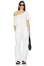 view 4 of 4 Solid Off The Shoulder Tee in Vintage White