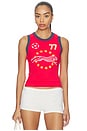 view 1 of 4 Team Cheetah Shrunken Tank Top in Red Combo