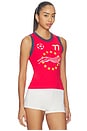 view 2 of 4 Team Cheetah Shrunken Tank Top in Red Combo
