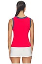 view 3 of 4 Team Cheetah Shrunken Tank Top in Red Combo