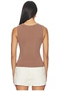 view 3 of 4 No Strings Attached Shrunken Tank Top in Chocolate Malt