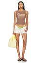 view 4 of 4 No Strings Attached Shrunken Tank Top in Chocolate Malt