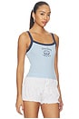 view 2 of 4 Siren Song Pointelle 90s Tank Top in Blue Combo