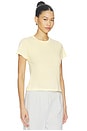 view 2 of 4 T-SHIRT SOLID BURNOUT VINTAGE  in Lemon