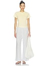 view 5 of 4 T-SHIRT SOLID BURNOUT VINTAGE  in Lemon