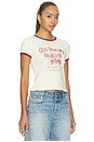 view 2 of 4 CAMISETA GREAT SMOKY MTNS CONTRAST SLIM RINGER  in Pale Yellow Combo