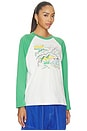 view 2 of 4 Map Of Nowhere Oversized Raglan Long Sleeve Top in Briar Combo in Green Briar Combo