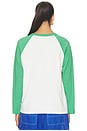 view 4 of 4 Map Of Nowhere Oversized Raglan Long Sleeve Top in Briar Combo in Green Briar Combo
